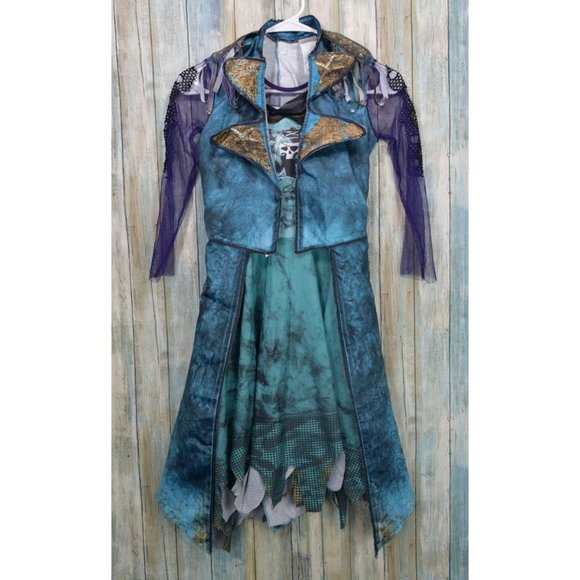 Descendants 2 Uma Halloween Costume Girls Size M 8-10 Dress Cosplay
